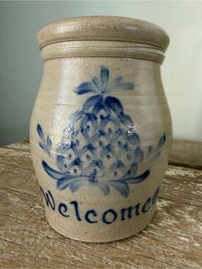 Rowe Pottery Works Stoneware Crock